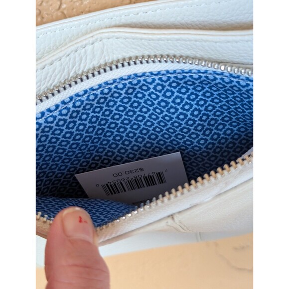 NWT BRIGHTON White Barbados City Organizer Crossbody Tasseled White-Blue #T435A2 - Picture 9 of 16